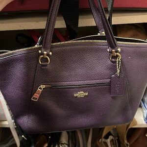 Purple coach bag